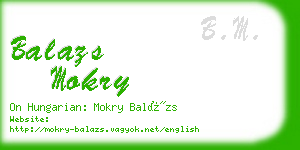 balazs mokry business card